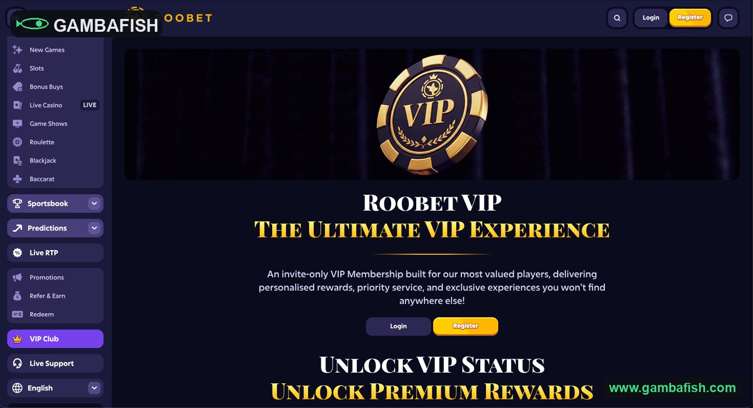 Invite-only VIP page built around personalised rewards
