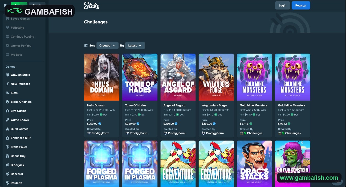 Game challenge cards paying cash bounties for hitting a target multiplier
