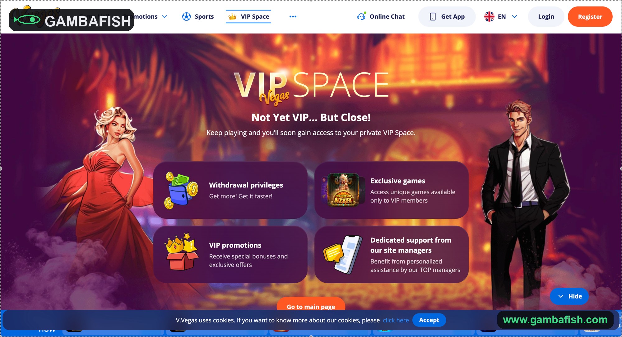 VIP loyalty perks grid covering withdrawals, games, bonuses and support